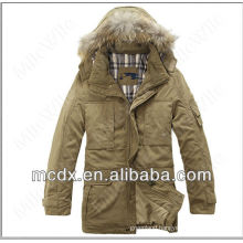 korean hooded winter trench coat men
